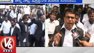 Telangana advocates strike protesting to bifurcate High Court - Hyderabad (03-03-2015)