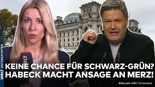 BUNDESTAGSWAHL: Aus für schwarz-grün? Habeck macht Ansage an Merz wegen Plänen zur Migration