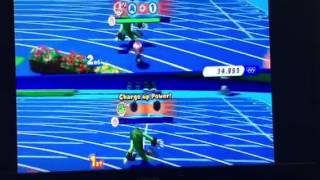 Mario and Sonic at the Rio 2016 Olympic Games- 4x100m Relay (4-Player Match) Round 2