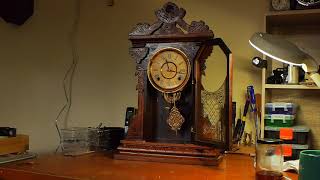 E Ingraham Mystic parlour clock, circa 1897