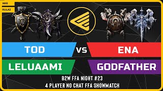 WC3 - B2W FFA Night #23 - 4 Player No-Chat FFA - ToD vs Leluaami vs Ena vs GodFather