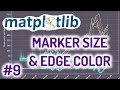 Python Matplotlib Tutorial #9 for Beginners - Marker Size, Color & Edge Color