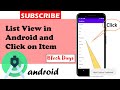 ListView in Android Studio