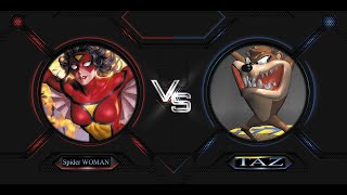 Spider WOMAN VS Taz-Mania -  Very Hard Fight 1080P