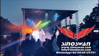 SINOSWAN ST80 HYDRAULIC MOBILE STAGING TRAILER  LIVESHOW IN NEWYORK USA FOR CONCERT,FESTIVAL,CRUSADE