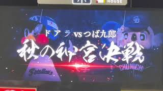 【秋の神宮決戦】つば九郎vsドアラ（パン食い競争）