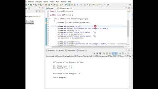 Difference Between Two Integers in Java