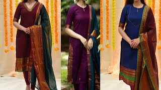 traditional narayanpet cotton ethnic designer handmade straight Kurtis  designs  and  ideas