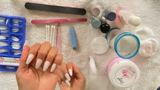 طريقة تركيب الأظافر 😍أسهل وأسرع طريقة للمبتدئات بأرخص ثمن 💅