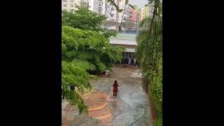 Exploring AIUB Campus in the Rain: A Serene View