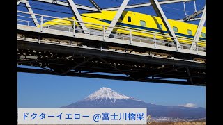 ドクターイエローのぞみ検測 富士川橋梁通過