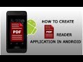 Android PDF Reader Application tutorial | ShoutCafe.com