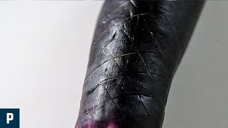 ナスの鹿の子切り 茄子の切り方 How to cut eggplant /Diamond Cutting