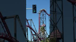 X2’s insane vertical drop - Six Flags Magic Mountain