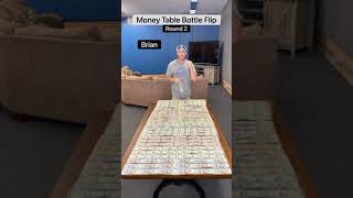 Money Table Bottle Flip!! Round 2!!💵💵💵