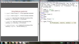 Using Objects; Splitting and Joining Strings