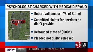 Vermont psychologist charged with Medicaid fraud