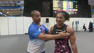 Angie snatches 121kg - World Record at 2023 IWF GRAND PRIX I, 71kg