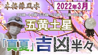 【風水、五黄土星、3月の運勢】2022年、真夏、吉凶半々、最後に★特典★