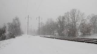 NS 905 geometry train on 3-20-18 in heavy snow