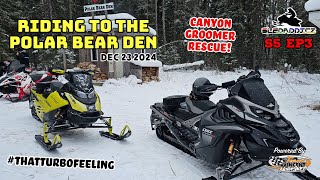 First Ride on the 2025 Ski-Doo Backcountry XRS 850 Turbo | Groomer Operator Rescue at Abitibi Canyon