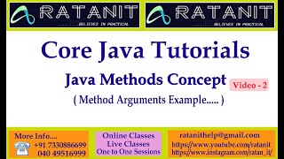 Method Arguments Example...||RATAN IT||by Mr.RATAN