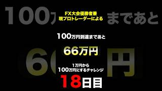 FXプロトレーダー　1万円から100万円を目指す　18日目 #ホッシー流うねり取り #波乗り道場 #資金管理