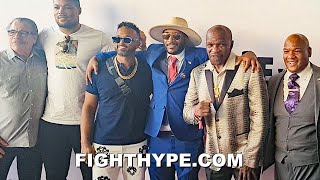 FIGHTERS & CELEBS ATTEND SPENCE VS CRAWFORD: MAYWEATHER, TYSON, IRVIN, LILLARD, HEARNS, BOOGIE, MORE