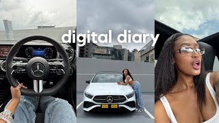 digital diary: new car, vision board date, shopping