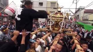 平成28年 立川 諏訪神社 例大祭 宮出し 神輿パレード　迫力動画です　。