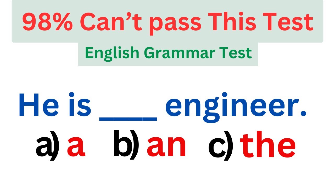 Mixed Grammar Quiz рџњџ If You Score Over 95 On This Quiz Your English