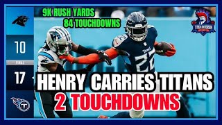 Tennessee Titans Defeat Carolina Panthers 17-10 Behind DERRICK HENRY'S 2 TD Game. #Titans #NFL