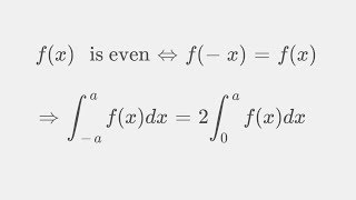 Even integrand over a symmetric integral