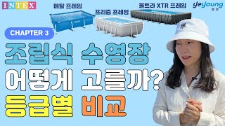 조립식 수영장 프레임 등급별 비교 (ft.인텍스)