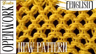 [English] New original openwork embossed summer knitting pattern. How to knit.