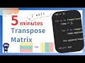 Transpose Matrix - LeetCode #867 - Python, JavaScript, Java and C++
