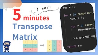 Transpose Matrix - LeetCode #867 - Python, JavaScript, Java and C++