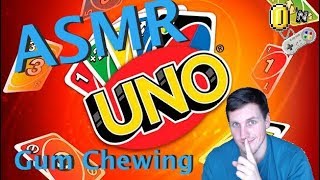 ASMR Relaxing Game of Uno | Controller Sounds + Gum Chewing