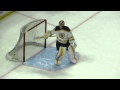 Rask and Svedberg during pre-game warm-up at the Bruins @ Senators hockey game