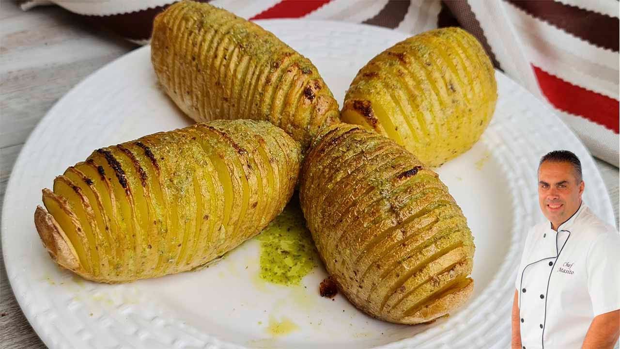 ESPECTACULARES Patatas Hasselback, Una Receta Muy Facil Y Con Un Sabor ...