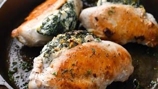 Spinach Feta Stuffed Chicken with Vodka Sauce @BeREAL Fit