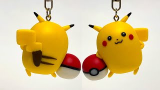 【樹脂粘土】ちょっと気取ったピカチュウ / Snobby Pikachu keychain 【Polymer Clay】