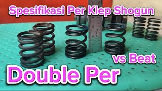 Tinggi dan Diameter Klep Shogun Double Per vs Beat All, Pemasangan PnP ke Beat #perklep #modifikasi