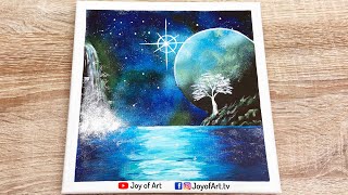 Magical Green Planet | Easy Acrylic Painting for Beginners | Joy of Art #109