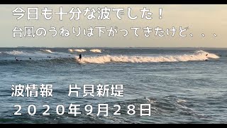 波情報　千葉北　片貝新堤　９月２８日　まだまだ楽しい波