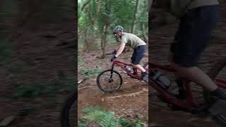 building techy mtb trail in some woods we're not even half way through building. #mtb #jumps #bike