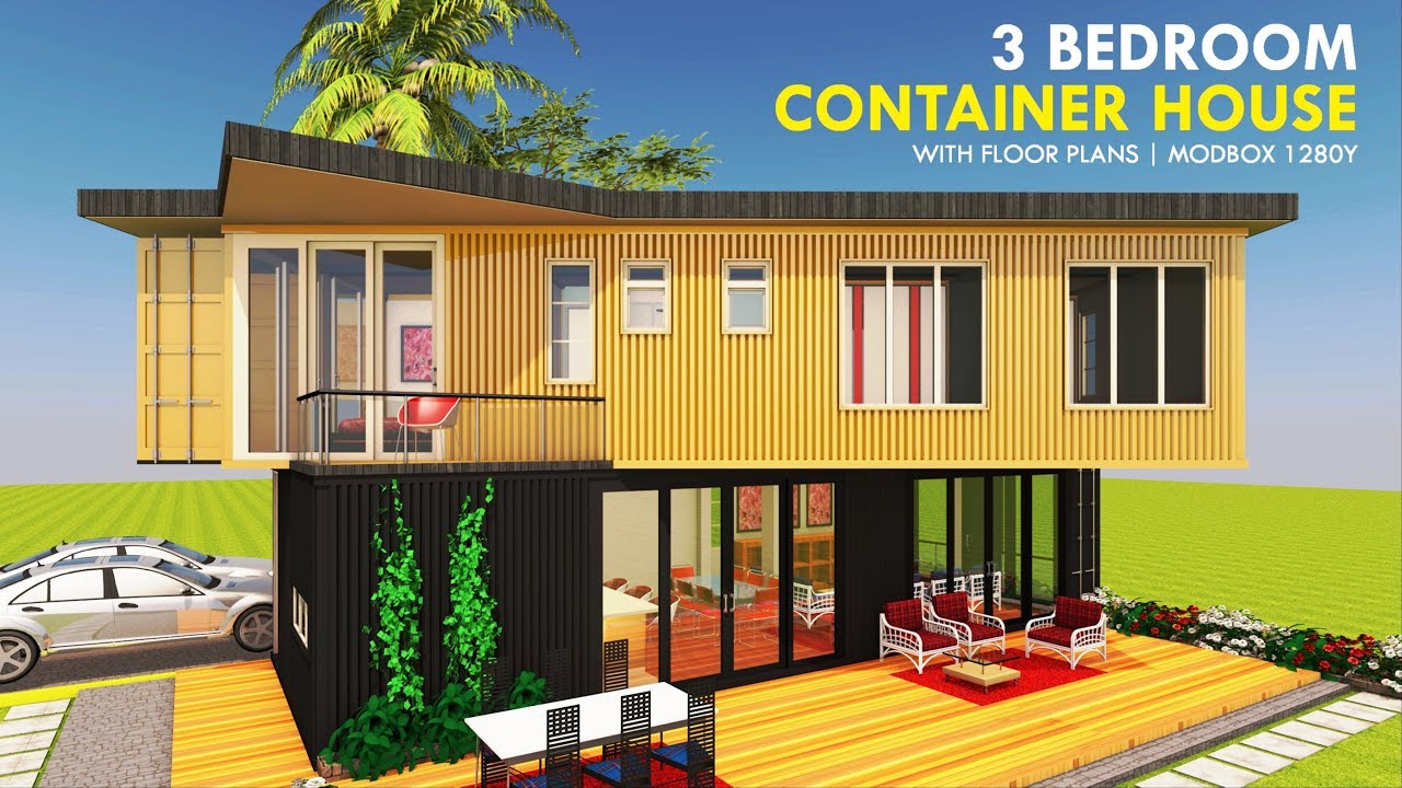 Modular Shipping Container 3 Bedroom Prefab Home Design + Floor Plans ...