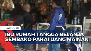 Ibu Rumah Tangga di Lumajang Belanja Sembako Pakai Uang Mainan