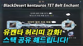 [검은사막 강화] 유켄타 허리띠 스택 공유 해드립니다! [액티브] BlackDesert kentauros TET Belt Enchant