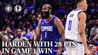 James Harden 28 PTS in Game 1 Win vs. Mavericks Highlights | LA Clippers